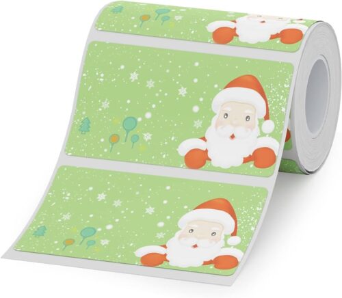 Αυτοκόλλητες Ετικέτες 70x38mm Με Σχέδιο "Santa claus" Niimbot - 180 τμχ.-0